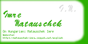 imre matauschek business card